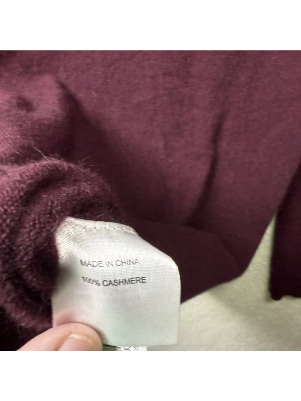 Quince Cashmere Sweater Women’s Medium Burgundy - Picture 6 of 6